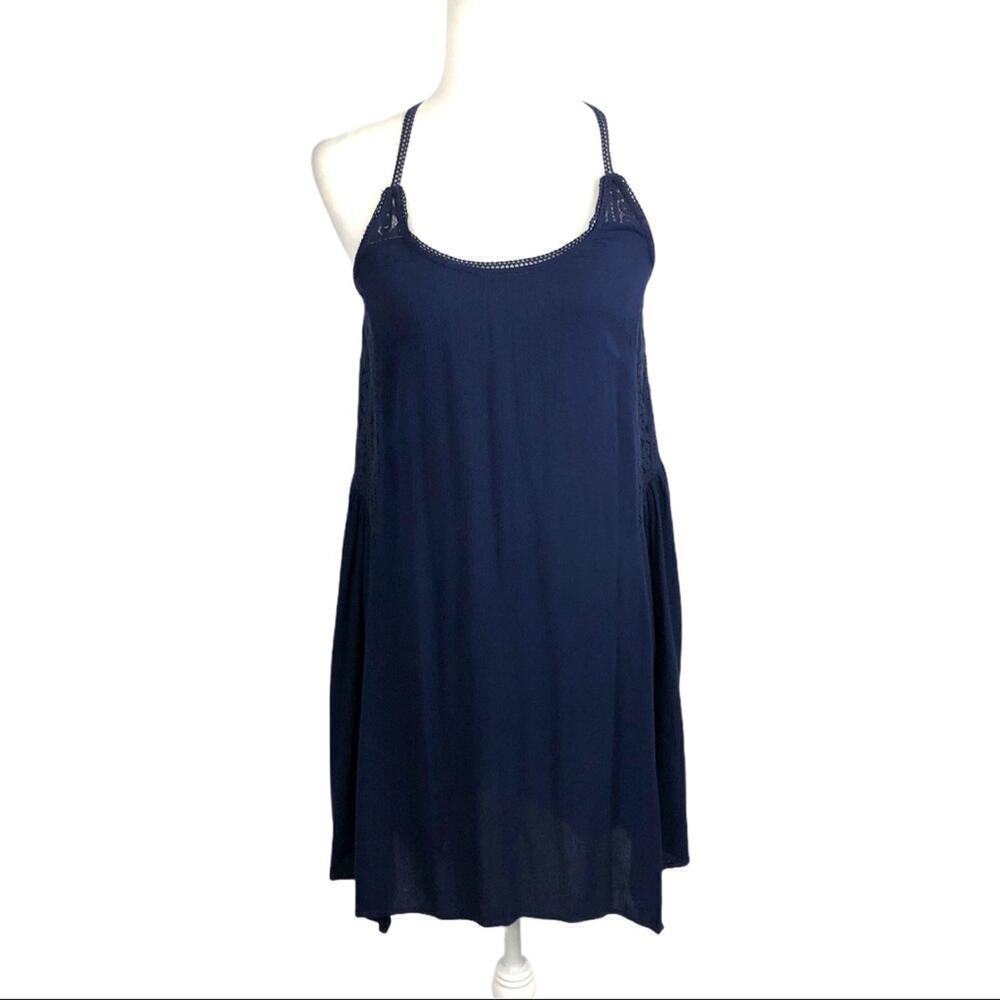 Xhilaration Boho Navy Lace Spaghetti Strap Dress M